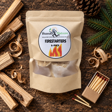 Load image into Gallery viewer, Handcrafted Wax &amp; Wood Firestarters (6-Pack)